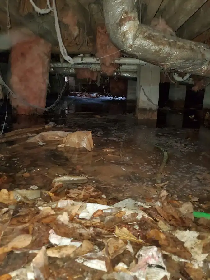 Crawl space flood assessment for Commercial Water Damage Restoration in Tillamook